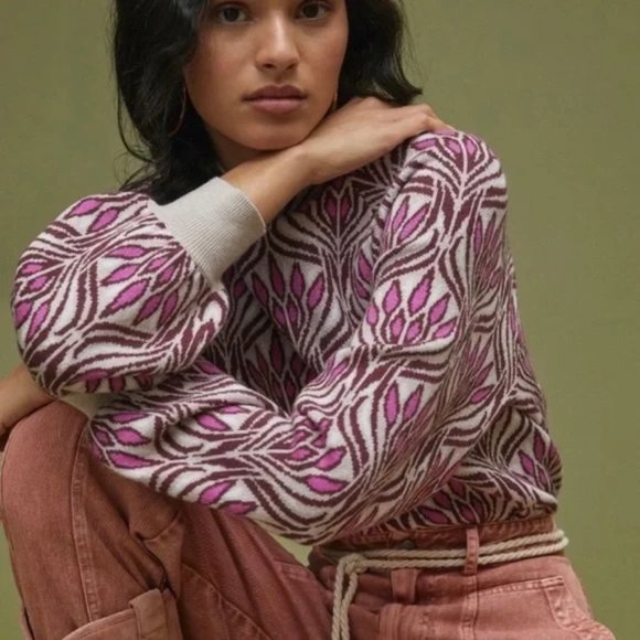 NWOT By Anthropologie The Beatriz Mock-Neck Sweater, size XXS (or XS) - Picture 4 of 8